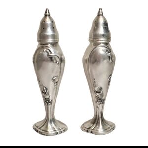 Vintage Stanhome Silver Plated Collectible Mid-Century Salt & Pepper Shakers